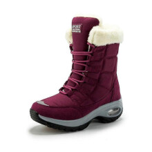 (37, Violet) Warm Waterproof Mid-calf Winter Boots For Women