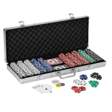 500 Chips Poker Chip Set with Striped Dice for Texas Hold 'em Gaming 11.5 Gram