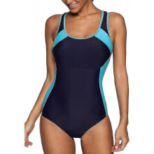 (8, 2-navy Blue) Women Sports One Piece Swimming Costumes Racerback Swimsuits Swimwear