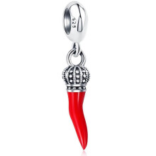 Dangan pendant-925 sterling silver Italian horn, Porto Rico Flag, Ribbon, Halloween Witch, Gifts for Women/Friends