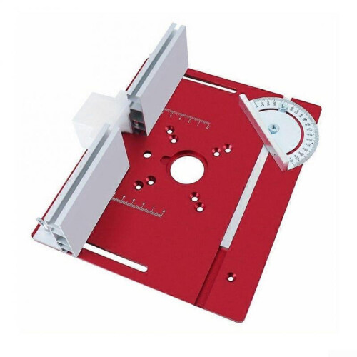 CNC Machine Router Table Insert Plate Aluminum Alloy for Woodworking Tasks (Red)