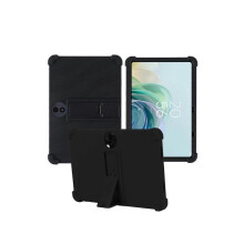 for TCL TAB 11 Gen2 Tablet 11 Inch Android 14 Tablets Case, Soft Silicone Adjustable Stand Kids Friendly for TAB 11 Gen2 11'(Black)