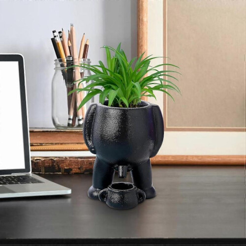 Funny Ceramic Piss Pot Planter - Novelty Tabletop Vase with Drainage 2