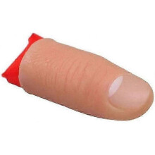 Magic Trick Fingers Fake Fingers Soft Thumb Tips Stage Show Prop Prank Toy with Red Silk Training Cloth(3pcs, Multicolor)