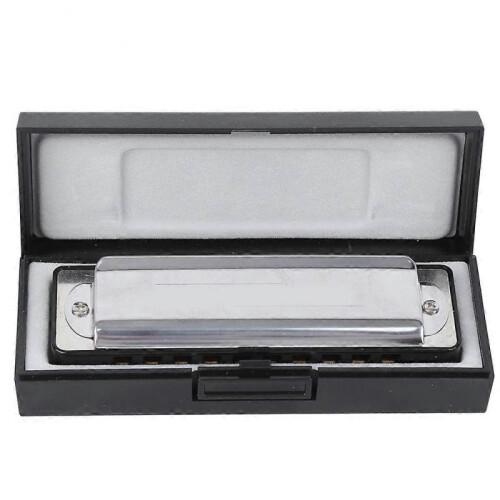 10?Hole Harmonica Blues Bb Key Harp Wind Musical Instrument Beginner Practice AM?20DBlack 1