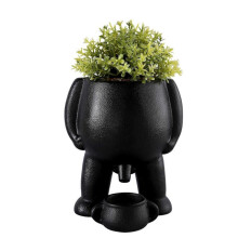 Funny Ceramic Piss Pot Planter - Novelty Tabletop Vase with Drainage
