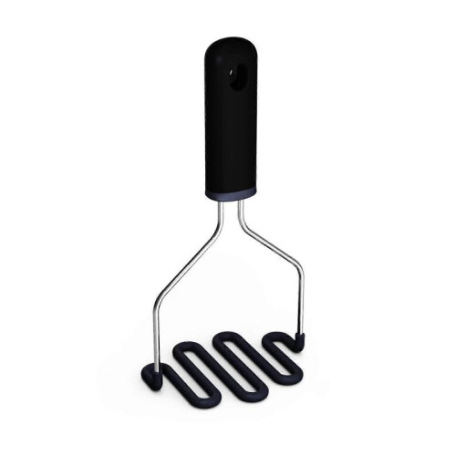 Non-Scratch Potato Masher, 18/8 Stainless Steel with Silicone Handle