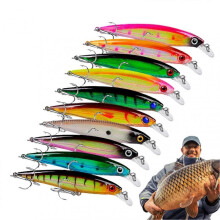 Fishing lures, perch lures  Colorful realistic lures for freshwatersaltwater, 10 pieces