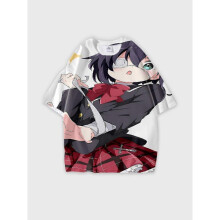 (4XL)T-shirt round neck Anime Role Pattern loose short sleeve D144
