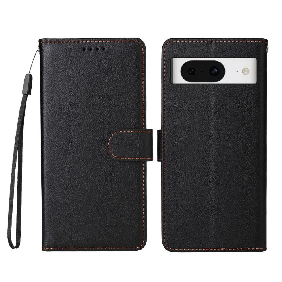 (Black) Flip Case For Google Pixel 8A Magnetic Car Mount Crad Slot Wireless Charging Wallet Black 764563694600