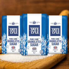 Tate & Lyle White Granulated Sugar – 1kg (Pack of 3)