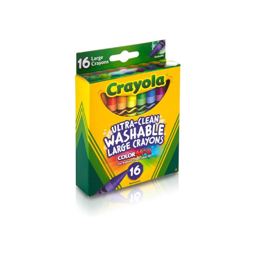 Crayola Crayola 52-3281 Μεγάλοι Πλενόμενοι Κραγιόνες Σε Ποικιλία Χρωμάτων 16 Τεμ (Συσκευασία 2) 2