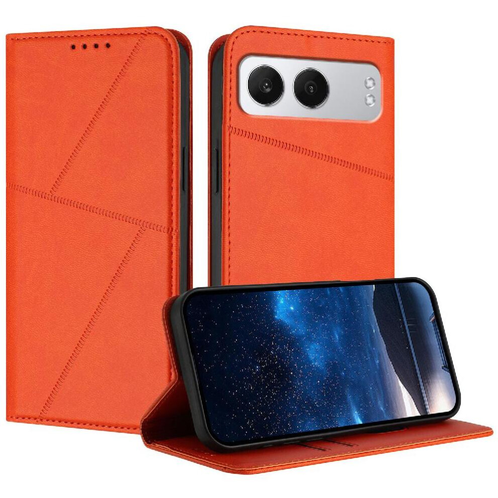 (Orange) Case For Oneplus Nord 4 Anti-Fingerprint Matte Texture With Card Slots And Kickstand Shockproof Cover Orange 764563694778