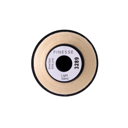 Finesse Thread Solid Colors | 100% Polyester  3ply  50wt | Thread Cones | 100% Polyester Thread for Quilting and Sewing (Light Sand  1 100 Yards) 2