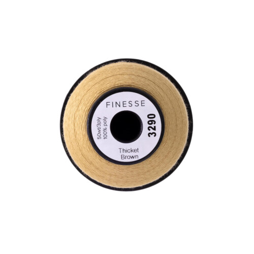 Finesse Thread Solid Colors | 100% Polyester  3ply  50wt | Thread Cones | 100% Polyester Thread for Quilting and Sewing (Thicket Brown  1 100 Yards) 2