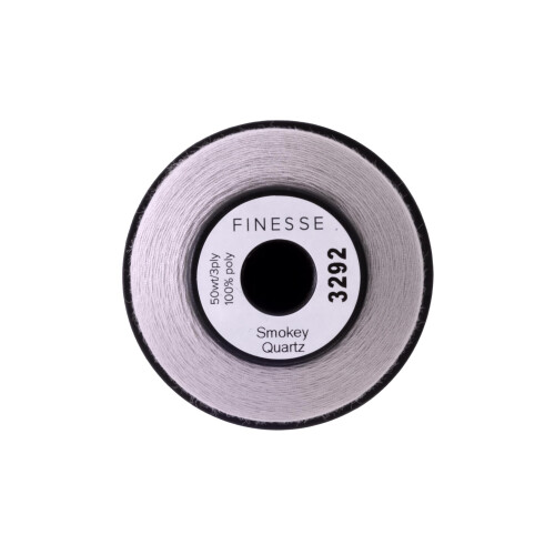 Finesse Thread Solid Colors | 100% Polyester  3ply  50wt | Thread Cones | 100% Polyester Thread for Quilting and Sewing (Smokey Quartz  1 100 Yards) 2