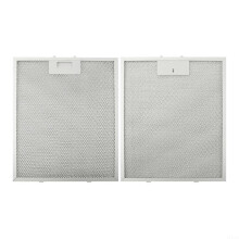 Set with 2 cooker hood ventilation filters made of aluminum alloy, designed for optimal air circulation and grease removal.