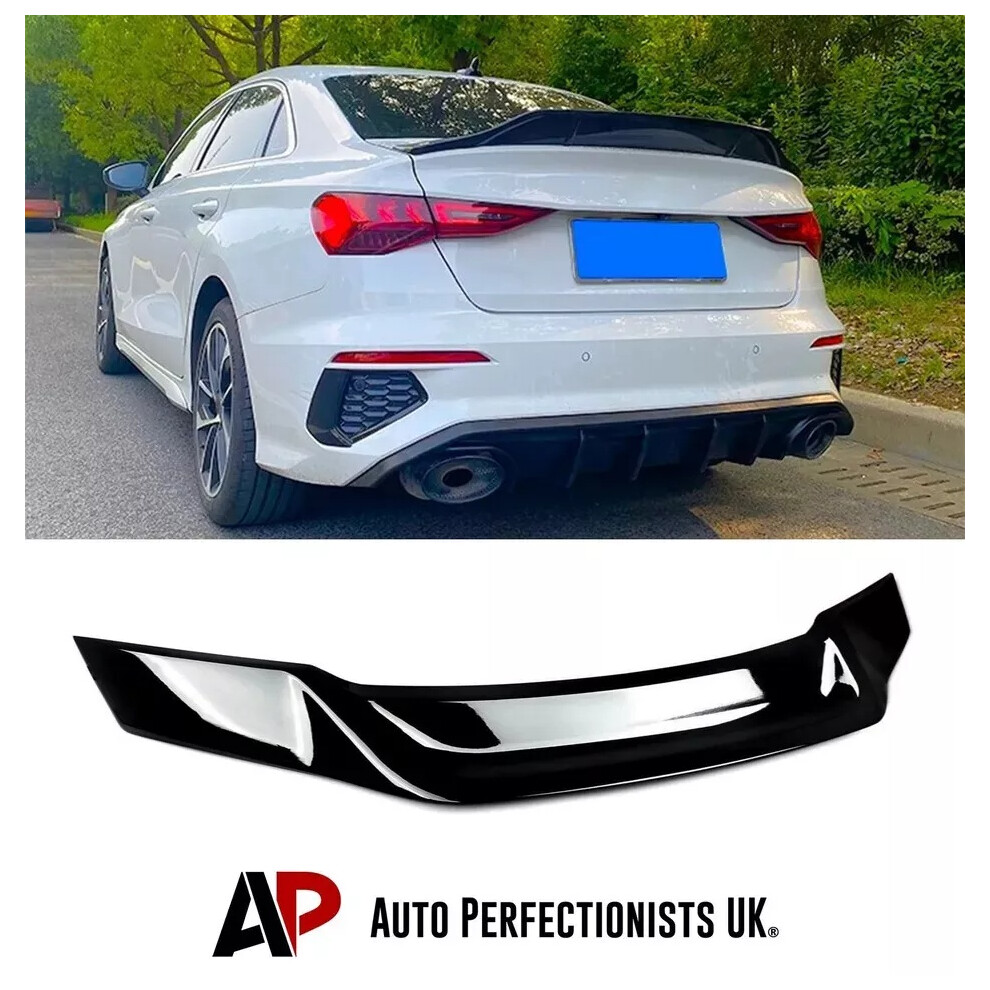 For Audi A3 S3 Rs3 8Y Saloon Rear High Kick Ducktail Boot Spoiler 2020 Black 5061072662577