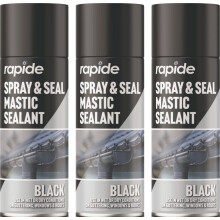 3 x 400ml Seal Black Sealant Spray Guttering Roof Window Pipes Soil