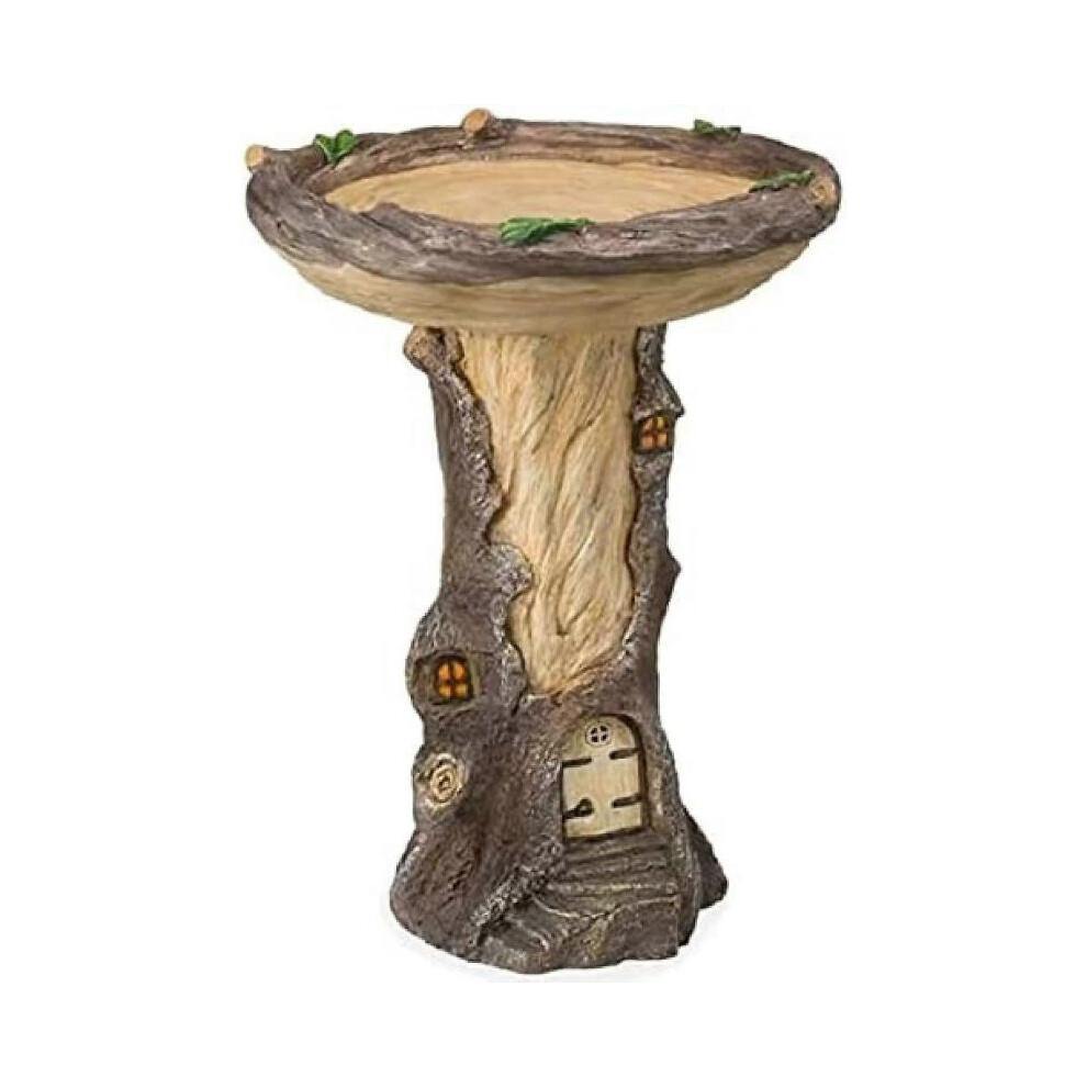 Resin Owl Bird Bath Fairy Garden Bird Bath Ornaments Sculptures Yard Lawn Decoration B,Friendly321