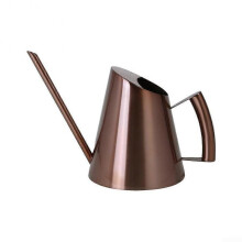 Stainless Steel Long Spout Watering Can for Indoor Plants Precision Watering Tool Rust Resistant Modern Design Garden Decoration 1L (900ml Copper)