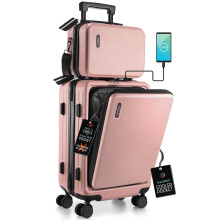 TRAVELARIM 22 hvelykes poggysz 22x14x9 lgitrsasg ltal jvhagyott, kerekekkel elltott bornd Kemny hj kzipoggysz Rzsaszn kis bornd Kem