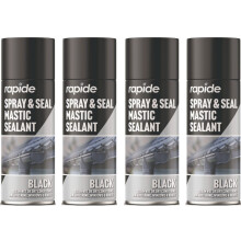4 x 400ml Seal Black Sealant Spray Guttering Roof Window Pipes Soil