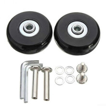 Set of 4 Spare Wheels for Quiet and Luggage  Black (50 x 18mm) 50x18MM