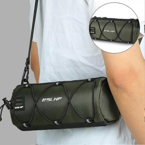 Bicycle handlebar storage bag with large capacity and easy access functions 2