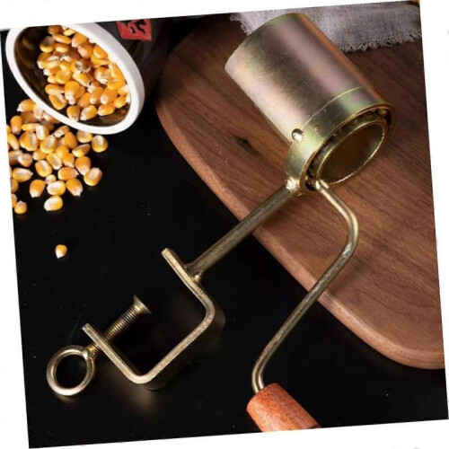 Corn Peeler Easy Plaster Hand Crank Corn Thresher Great Tool for Kitchen HandOperated Corn Stripper Piston Corn Peeler Kitchen Tool Wood 1