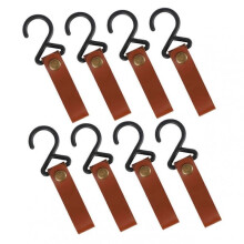 camping hooks S hooks for hanging travel hangers pot hanger outdoor nylon dark brown 8pcs