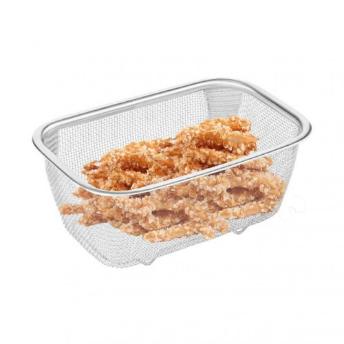 Rectangular Chip Holder  Bakeware Set Basket  Fine Mesh Oil Strainer  Frying Basket  Dish Drainer
