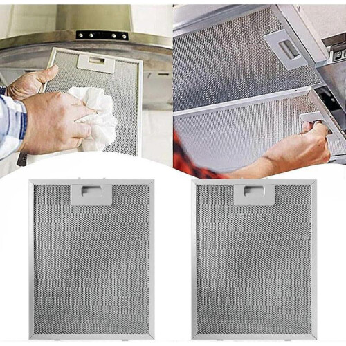 Range Motor Filter Replacement  Updated Area of Main Range Hood Filter  Extractor Fan Filter  2x Vent Aluminium Mesh 2