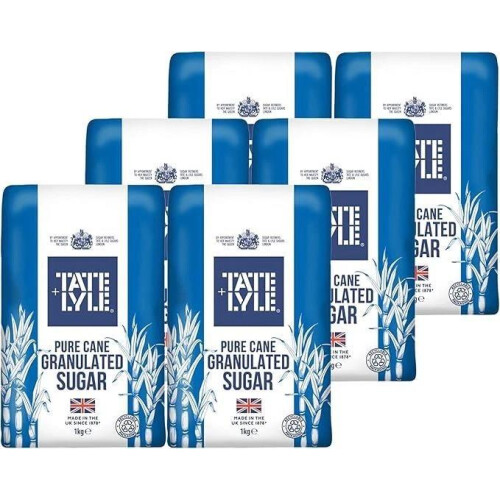Tate & Lyle White Granulated Sugar – 1kg (Pack of 6) 2