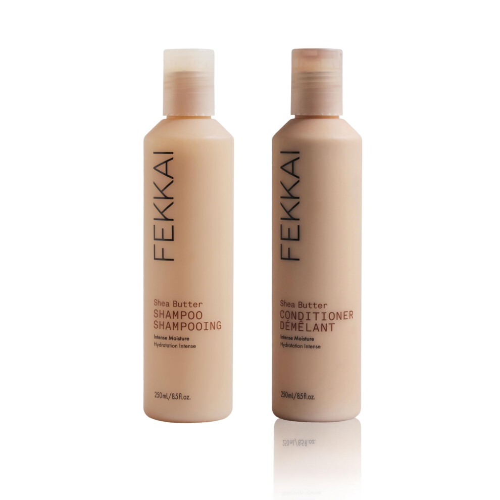 Shampooing au beurre de karit    FEKKAI (241 g) + apr   s-shampoing (241 g) - Hydrate, adoucit et fait briller - R   duit les frisottis de 61 % jusqu'