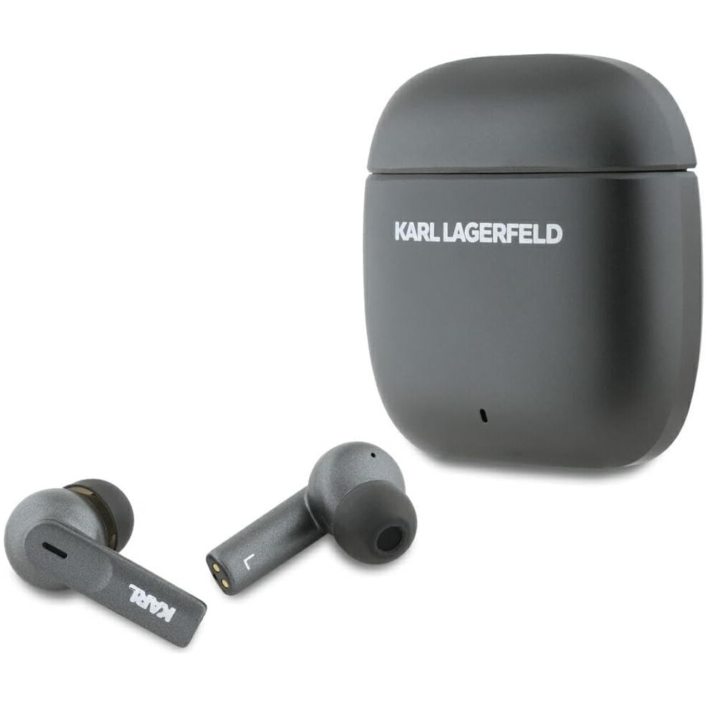 Karl Lagerfeld Tws Metal Printed Logo Anc/Enc Earphones - Kltwsm1alelk Black 3666339420871