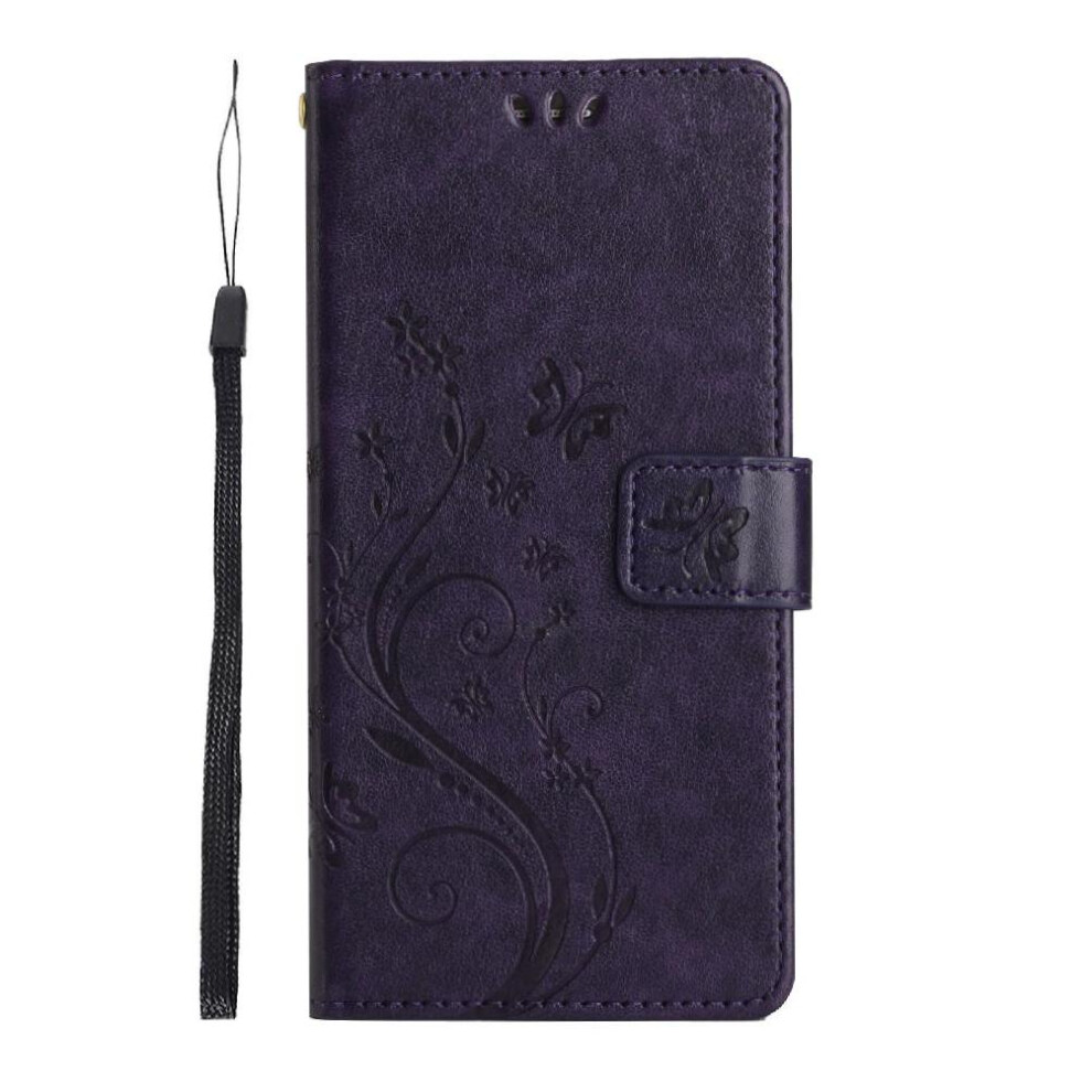 (Purple) Filp Case For Motorola Moto G86 Pu Leather Magnetic Closure Wrist Strap Card Holder Kickstand Purple 764563695539