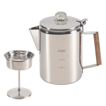 Kaffeemaschinen für den Herd zum Camping, Perkolator-Kaffeekanne für 9 Tassen