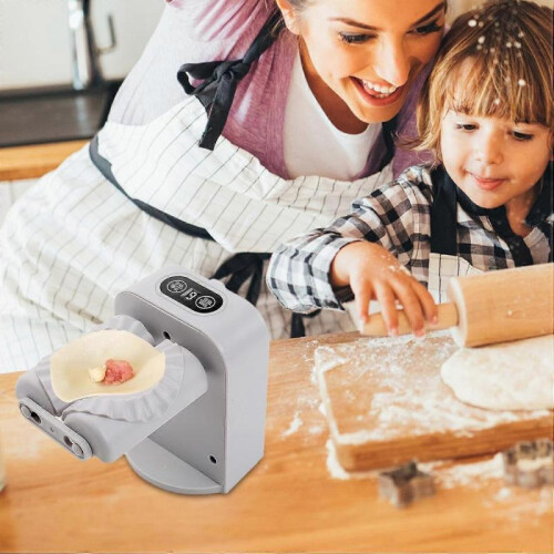 Electric DumplingMaker, automatic press machine, quick dumpling tool (1 piece) White 2