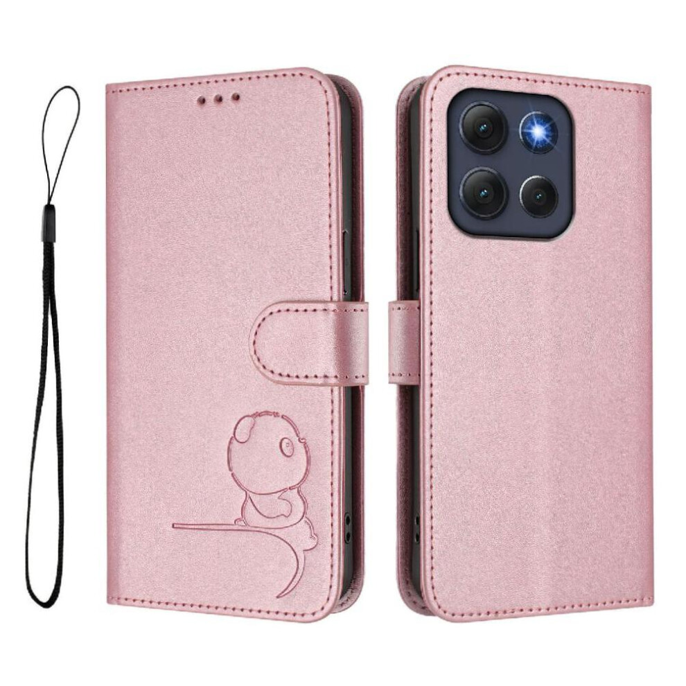 (Pink) Phone Case For Motorola Moto G86 Power Card Slots Holder Kickstand Rfid Blocking Magnetic Flip Folio Pu Leather Pink 764563695980