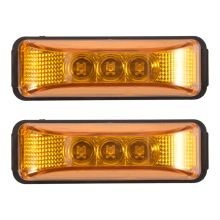 2 st 24V 3,9 tums 3 LED-sidomarkeringsljus för lastbilar