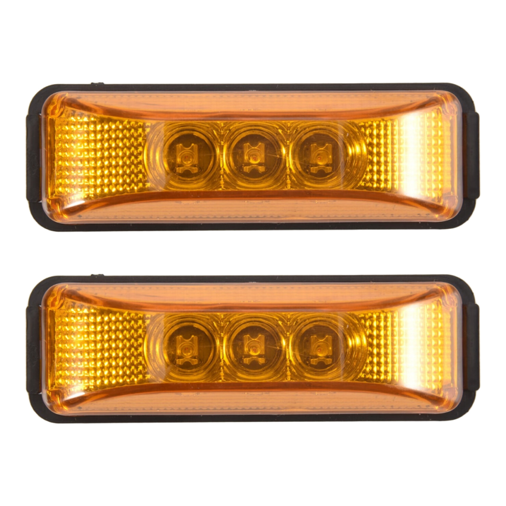 2Pcs 24V 3.9Inch 3 Led Truck Led Side Marker Lights 4711531791492