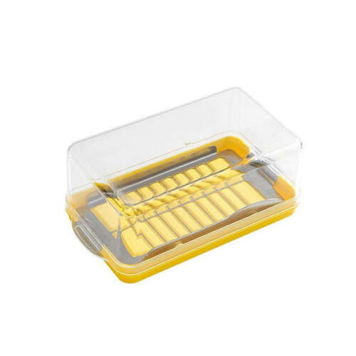 Efficient butter cutter storage box with transparent lid made of plastic