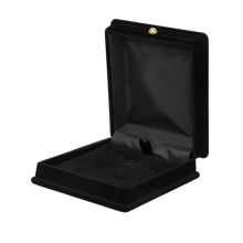 x Scatola portaoggetti per collana in velluto con catena espositore per gioielli, custodia regalo, organizer---Nero