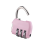 Luggage Box Resettable Combination Lock Padlock 3 Digit Number Pink 1