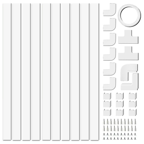 4M Electrical Cable Trunking, Cable Concealer on Wall for One Cord
