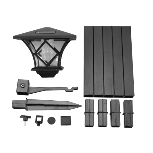 LED Solar Powered Traditional Garden Lamp Post Lamppost Lantern Light 2