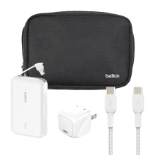 Belkin USB-C Travel Bundle 10K PowerBank 30W Wall Charger+Travel Pouch