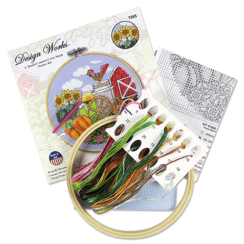 Design Works Crafts Fall Counts Cross Stitch Kit com argola 2