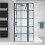 NES Home Nes Home Black Grid 700mm Shower Screen 8mm Tempered Glass With 300mm Return Panel 3